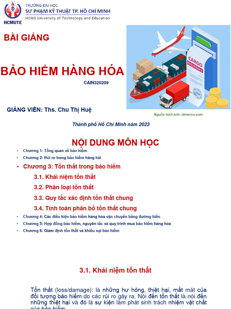 Bao Hiem Hang Hoa - Chuong 3 Ton That Trong Bao Hiem | PDF