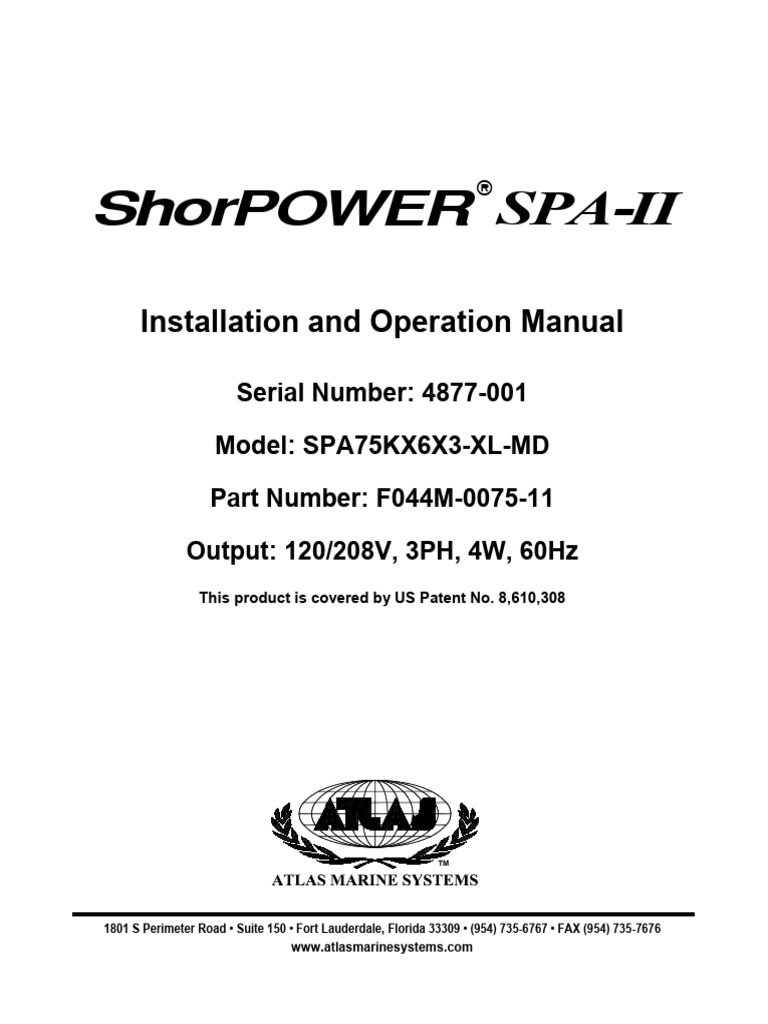 Atlas SPA Shore Power Converters PDF