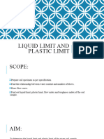 Liquid Limit and Plastic Limit