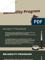 Reliability Programs and Implementation