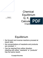 Chemical Equilibrium Q K and Calculations Chapter 16