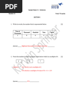 SEA Maths - Sample Exam 11 - Solutions