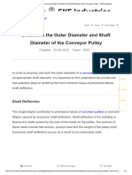 Determine The Outer Diameter and Shaft Diameter of The Conveyor Pulley - SKE Industries