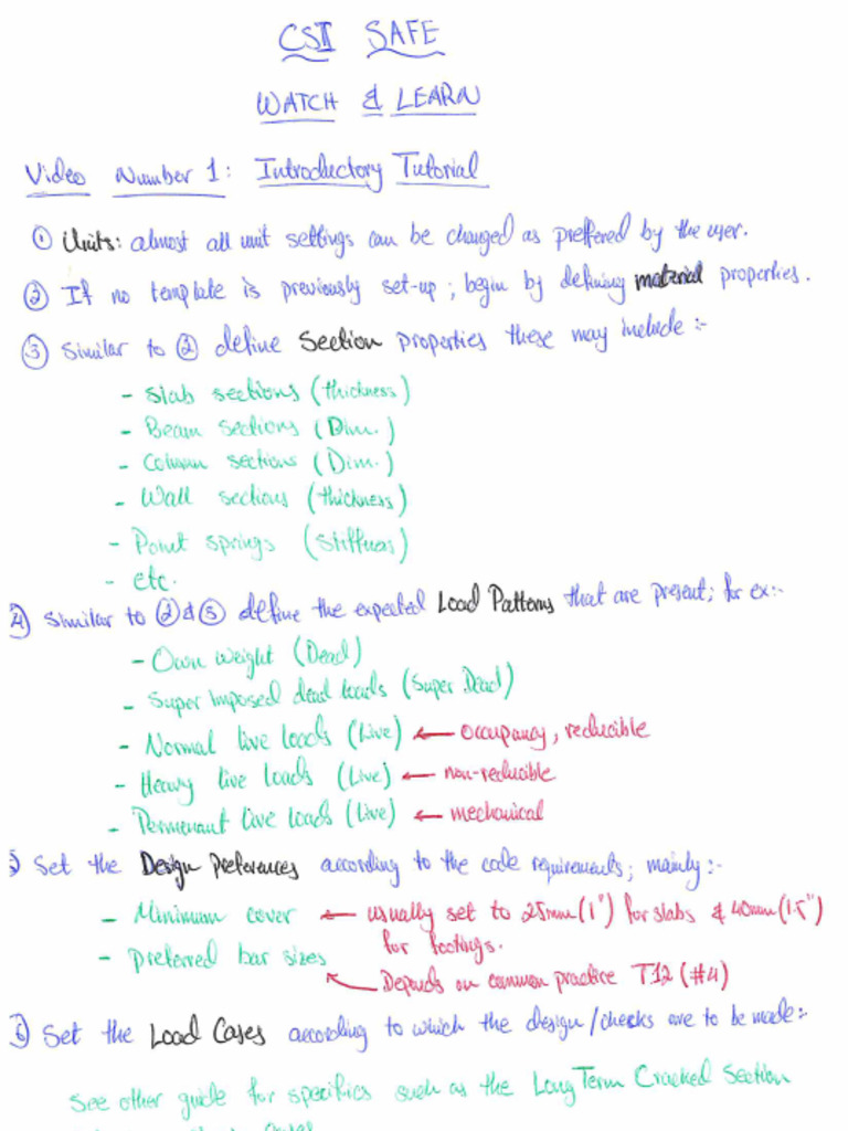 Introduction To CSI SAFE PDF
