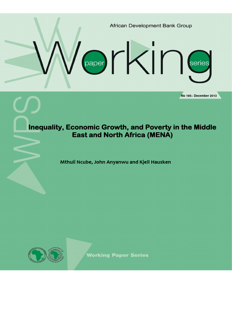 Inequality Economic Growth and Poverty in The Middle East and North ...