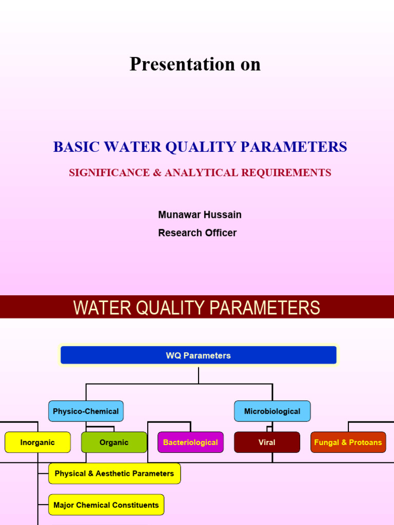 Basic Parameters PDF Chlorine Water Quality
