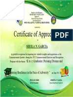 Certificate of Appreciation-Guest Speaker