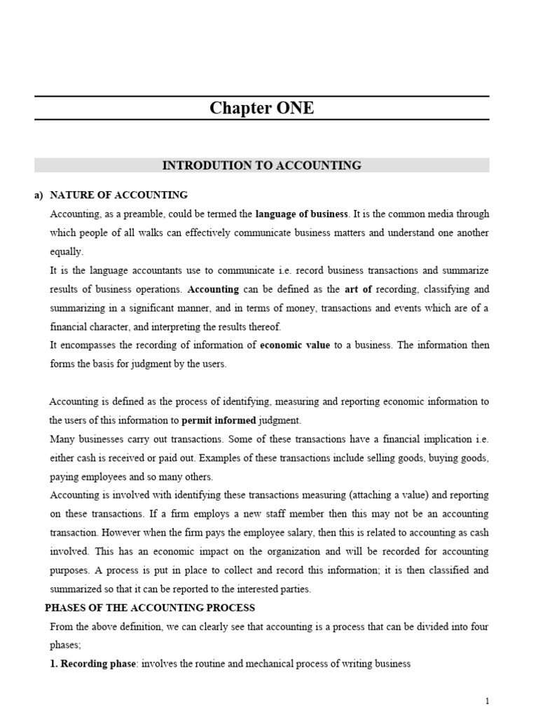 Financial Accounting Notes PDF