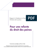 Rapport Refonte Droit Peines