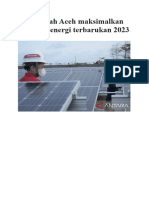 Pemerintah Aceh maksimalkan produksi energi terbarukan 2023