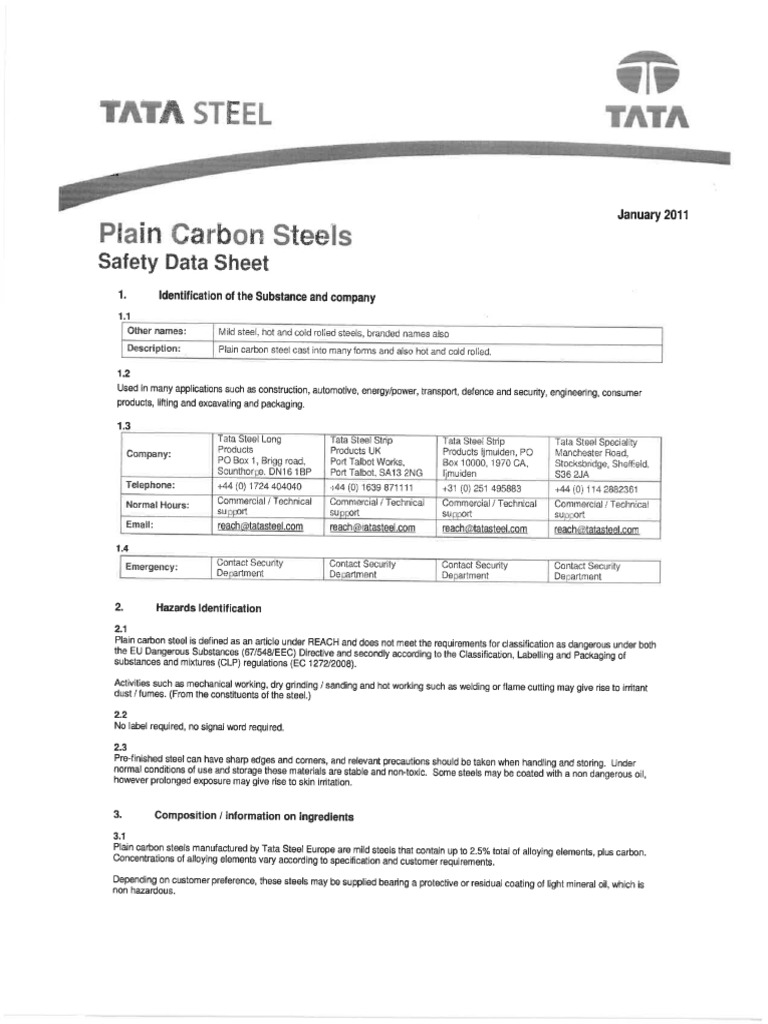 Tata Steel Plain Carbon Steel PDF