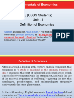 Economics Unit 1 BE CSBS 2021 Regulation