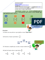 TAREFA FRAÇÕES EQUIVALENTES 10 Outubro