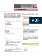 Ejercicios de Plan de Redacción para Tercer Grado de Secundaria