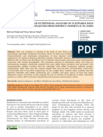 Characterization and Nutritional Analysis of Cultivable Wild Edible Mushrooms Collected From District Ayodhya (U.p.), India