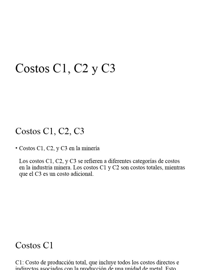 Costos C1, C2, C3 | PDF