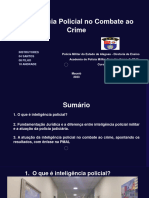 Inteligencia Policial No Combate Ao Crime