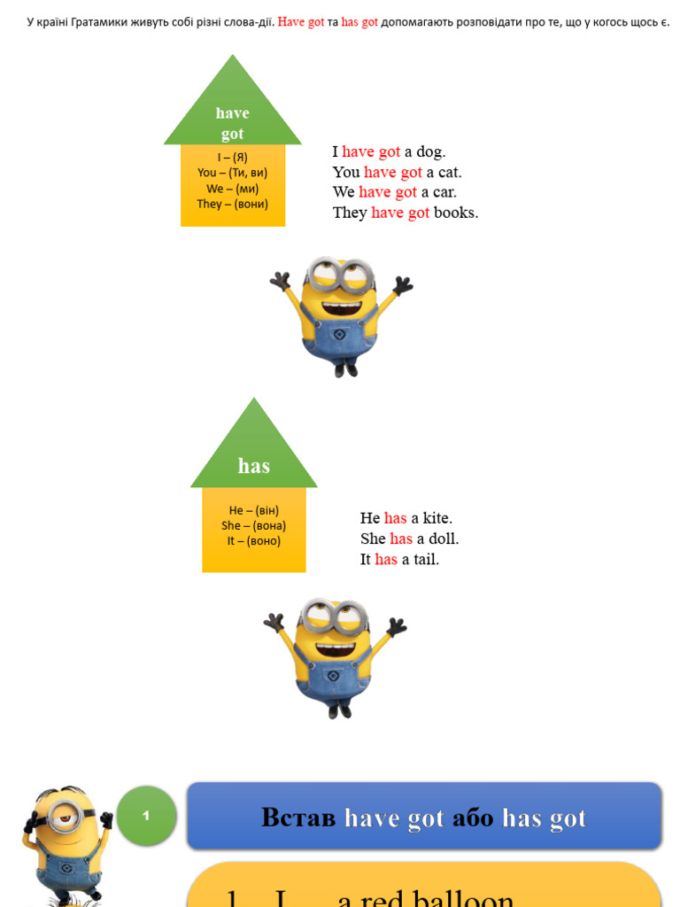 Have Got Has Got | PDF