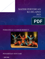 Materi Pertemuan Ke Delapan 2023: Pengertian Seni Tari Unsur Pokok Tari Unsur Pendukung Tari