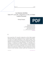 LAS FUERZAS EXTRAÑAS SOBRE H.P. LOVECRAFT.. LA DISYUNCIÓN EN EL SER.. DE FABIÁN LUDUEÑA ROMANDINI - Rodrigo Baraglia