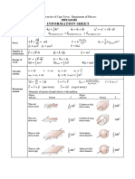 PHY1023F Formula Sheet 2020