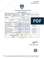 Semester Grade Card (Generated On 09-10-2023 11 - 00 PM)