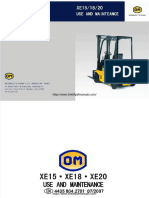 OM XE15 - 20 Forklift Trucks Operator's Manual