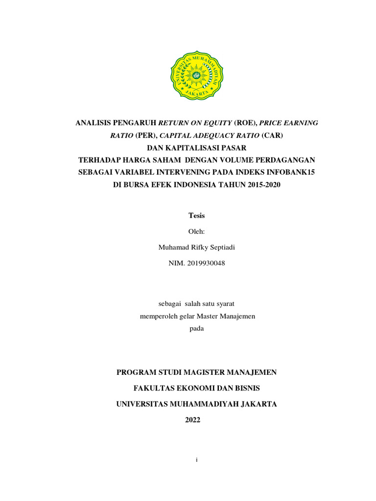 Tesis Muhamad Rifki Septiadi 2019930048 | PDF