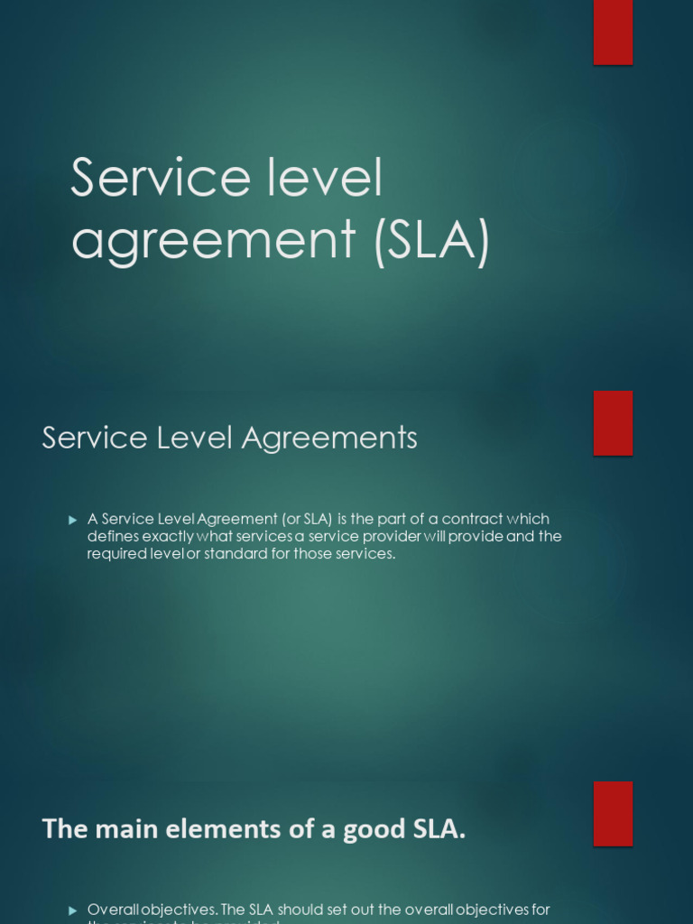 Service Level Agreement PDF
