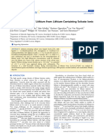 Electrodeposition of Lithium From Lithium-Containing Solvate Ionic Liquids