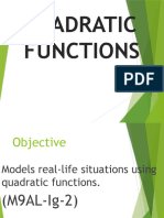 G9 Math Q1 - Week 6 - Quadratic Functions and Its Graph