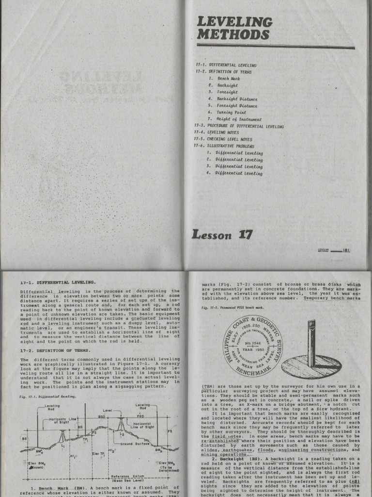 Elementary Surveying 1 Differential Leveling PDF
