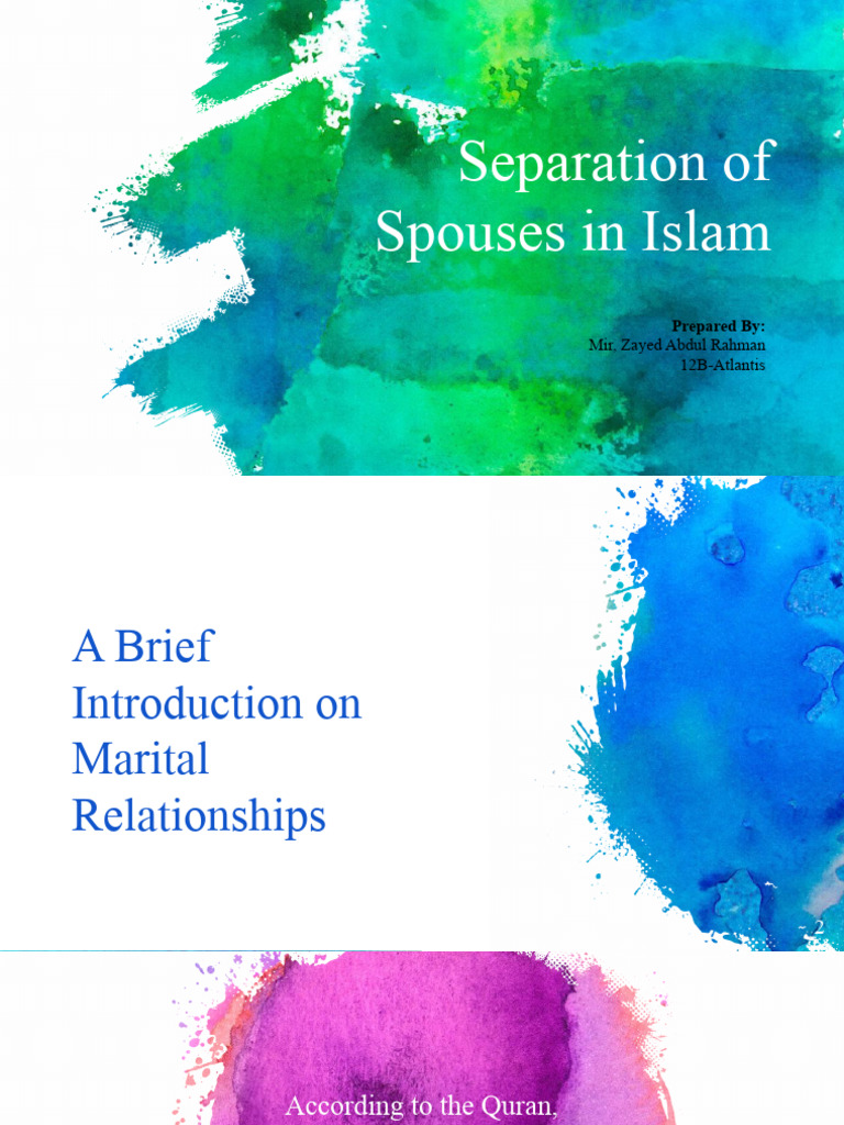 Separation of Spouses in Islam 12 | PDF | Family Law | Sharia