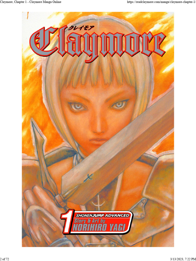 Claymore, Chapter 1 Claymore Manga Online PDF Anime Series