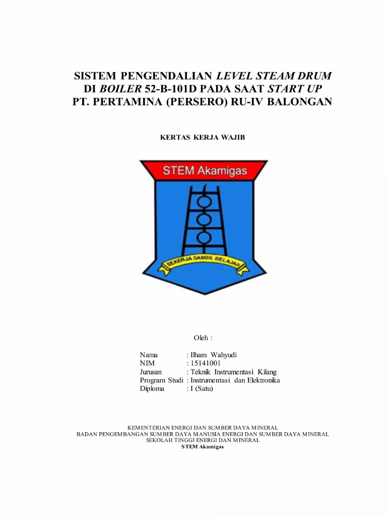 Sistem Pengendalian Level Steam Drum Di Boiler 52 B 101d PDF
