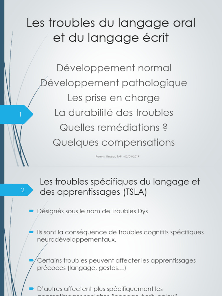 Troubles du langage oral et écrit | PDF | Trouble du déficit de l ...