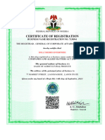 Certificate - Dollyherbs Enterprise