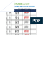 Fixture de Basquet 2° Fecha