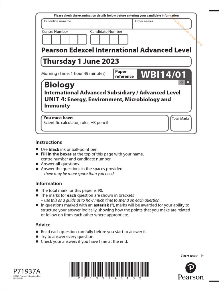 Biology Exam: Energy & Environment | PDF | Chemistry