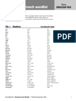 Wordlist English File-Elementary-fr