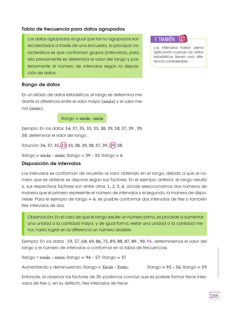 Tabla de Frecuencia y Rango Estadístico | PDF