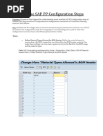 SAP PP Configuration