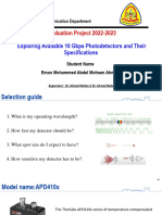 Graduation Project 2022-2023: Exploring Available 10 Gbps Photodetectors and Their Specifications