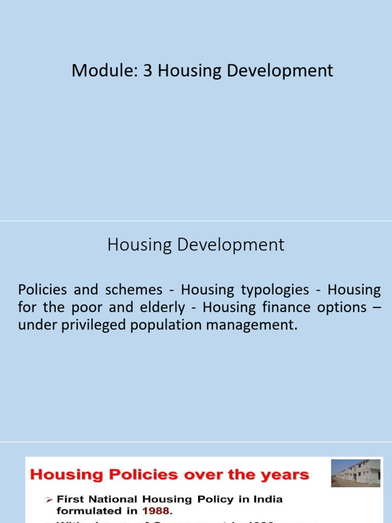 Housing Typology PDF Economies