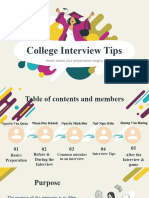 College Interview Tips by Slidesgo T - 1