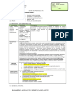 SESION DE APRENDIZAJE 2-2do IV