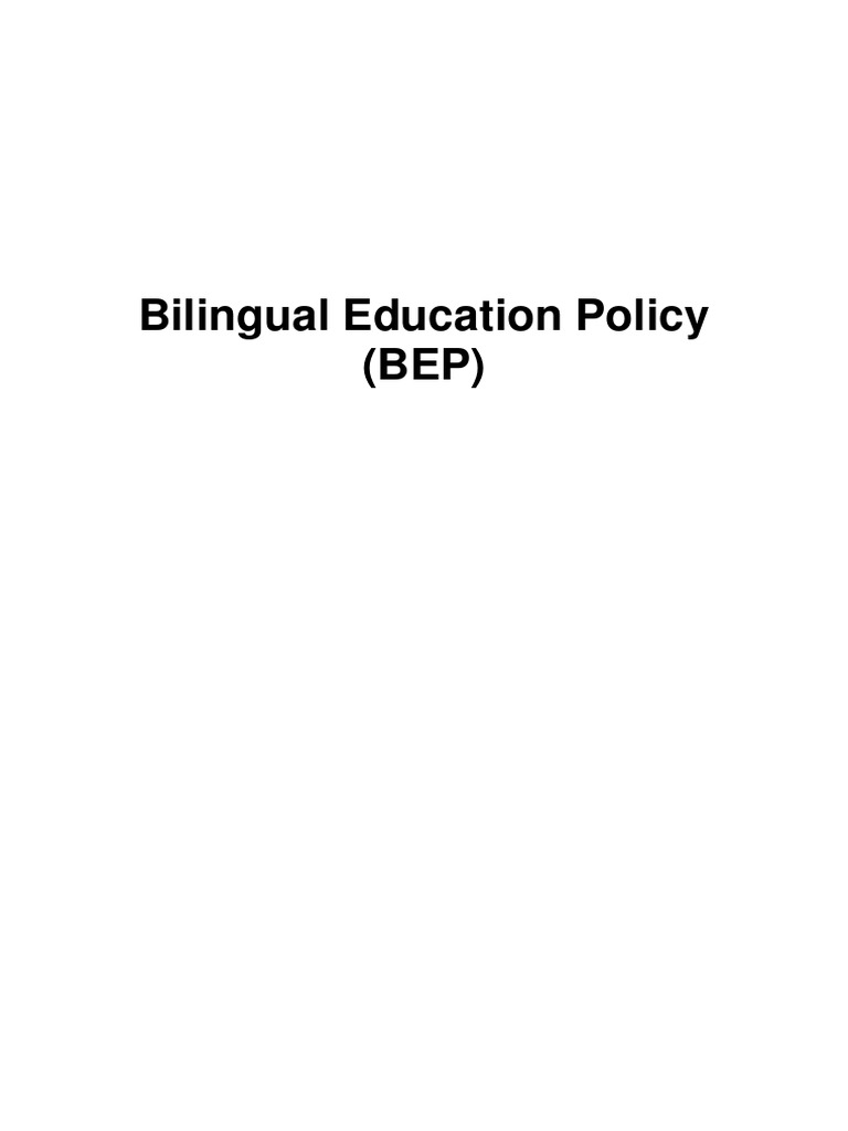 Philippine Bilingual Education Policy Overview | PDF | Multilingualism ...