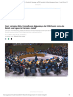 Com Veto Dos EUA, Conselho de Segurança Da ONU Barra Texto Do Brasil Sobre Guerra Hamas X Israel - Mundo - G1