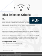 Idea Selection Criteria