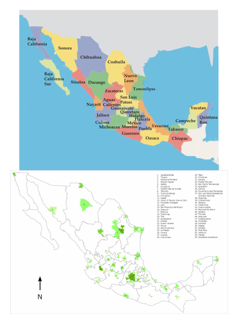 Ciudades y Zonas Metropolitanas de México | PDF